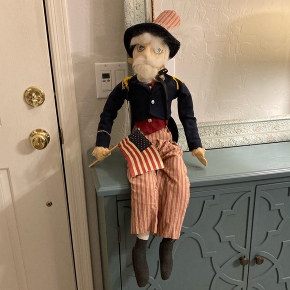 Uncle Sam Fulk Art Doll Gathered Traditions Collection by artist Joe Spencer